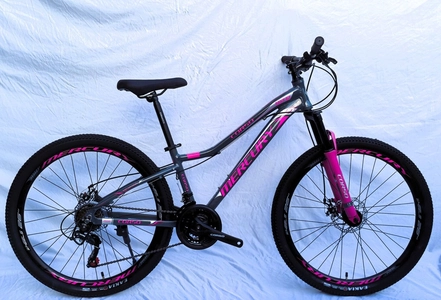 Велосипед 26 AL Corso «MERCURY» MR-26319 алюміній 13", (к-т SHIMANO) графітово-рожевий